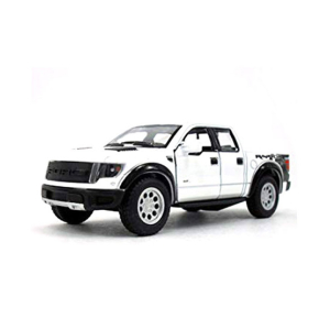 Planet X Pull Back Die Cast F 150 Raptor Pickup Metal Truck White (PX-10209)