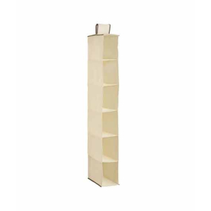 Premier Home 6 Section Cream Hanging Shoe Organiser (1901133)