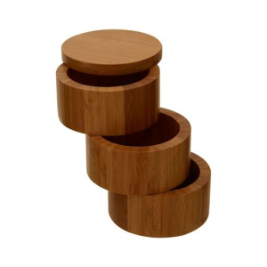 Premier Home Bamboo Natural Cylindrical Storage Set (1103977)