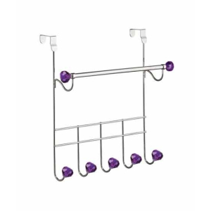 Premier Home Hot Pink 5 Hooks Over Door Hanger (509679)