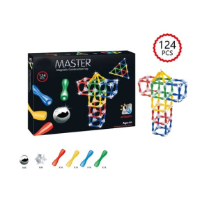 Planet X 124 PCS Magnetic Construction Sticks and Balls (PX-10773)