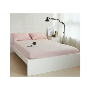 Rainbow Linen Jersey Fitted Bed Sheet King Size Pink (RHP123)