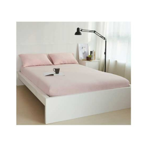 Rainbow Linen Jersey Fitted Bed Sheet Single Size Pink (RHP104)