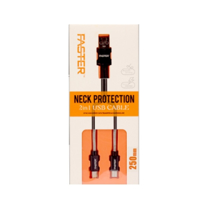 Faster Neck Protection 2 In 1 USB Cable (FC-TP7)
