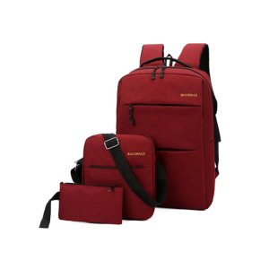 Saad Collection 3 in 1 Laptop Handbag & Backpack (0054)-Red