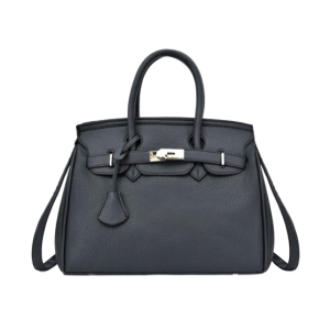 Saad Collection PU Leather Hand Bag For Women Black (0047)