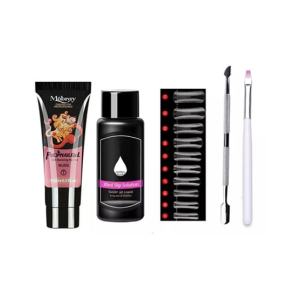 5pcs/Set Poly Gel Nail Polish Kit For Nail Extensions  - Rose Pink