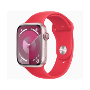 Apple Watch Series 9 Pink Aluminum Case With Sport Band-GPS &amp; Cellular-45 mm-Red