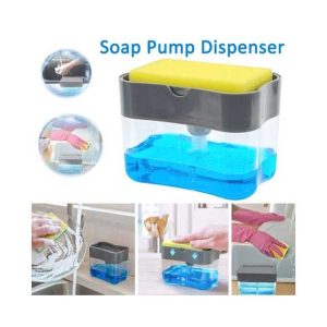 Singaar Collection Soap Pump Dispenser With Sponge Holder