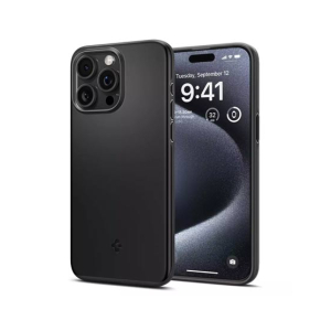 Spigen Thin Fit Black Case For Apple iPhone 15 Pro (ACS06686)
