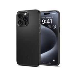 Spigen Thin Fit Black Case For Apple iPhone 15 Pro Max (ACS06544)