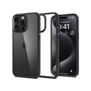 Spigen Ultra Hybrid Matte Black Case For Apple iPhone 15 Pro (ACS06713)