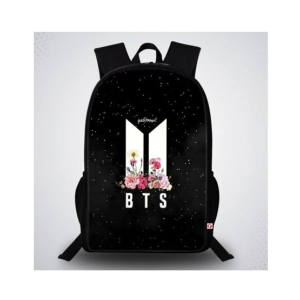 Traverse BTS Printed School Bag For Unisex Black (T343TWH)