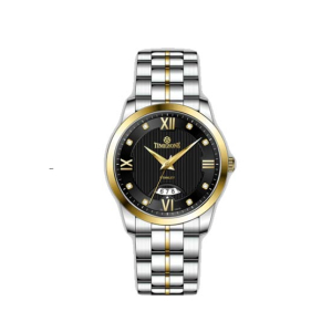 Timezone Verve Pulse Watch For Men Two Tone Gold (TZ-1331)-Black