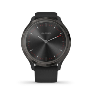 Garmin Vivomove 3 Slate Stainless Steel Bezel Activity Tracking Watch Black With Silicone Band
