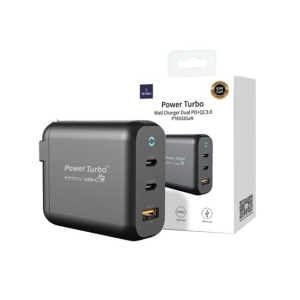 Wiwu Power Turbo Dual PD+QC 3.0 Wall Charger 65W (PT-6532GaN)