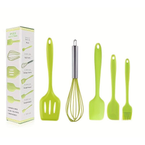 Rg Shop Silica Gel Kitchen Utensils Set With Box Pack Of 5 Pcs