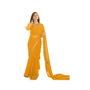 ZamZam Chifon Saari For Women-Orange