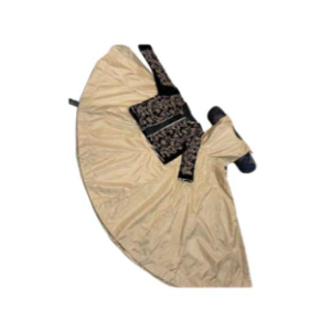 Zamzam 2pc Embroidered Maxi Dress For Women-Brown