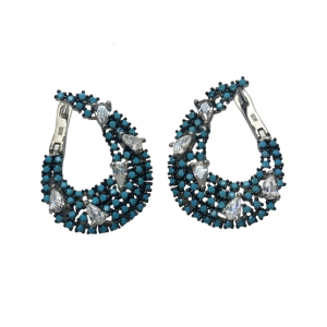 Zed Eye Harp Earrings For Women (ISE040)