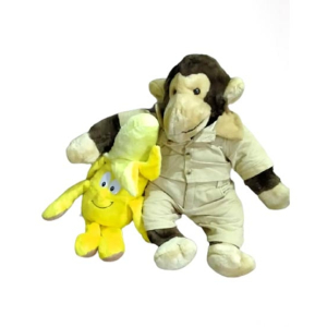 ZT Fashions Stuffed Monkey Toy Set of 2