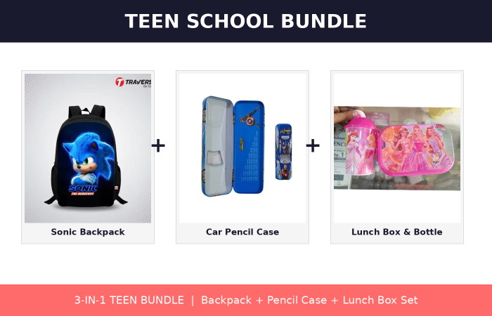 iShopping - School Squad Bundle 01– Backpack, Case & Lunch Box