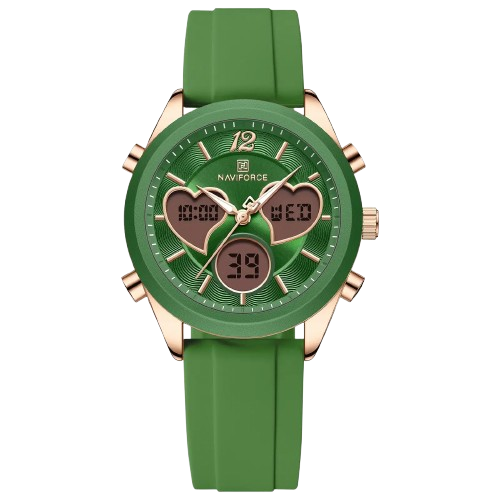 iShopping - Naviforce Elegant Heart Watch For Women Green (NF-5045-12)