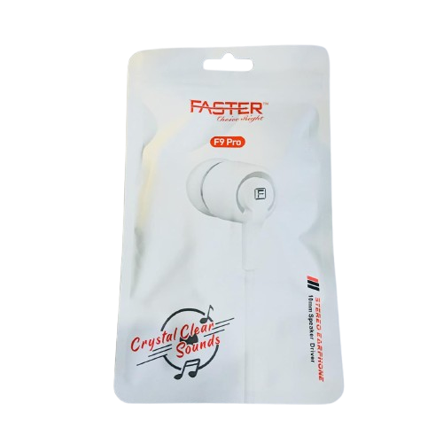 iShopping - Faster Handsfree With Mic - White (F9 Pro)