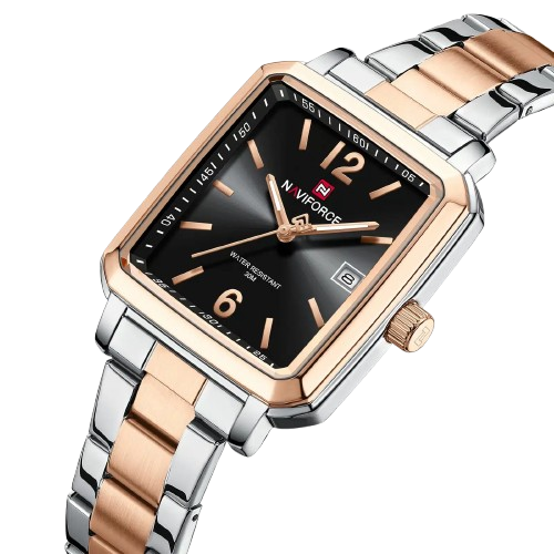 iShopping - Naviforce Square Class Edition Watch For Women Two Tone (NF-9252g-4)