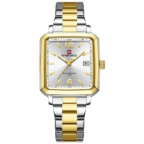 iShopping - Naviforce Square Class Edition Watch For Women Two Tone (NF-9252g-2)