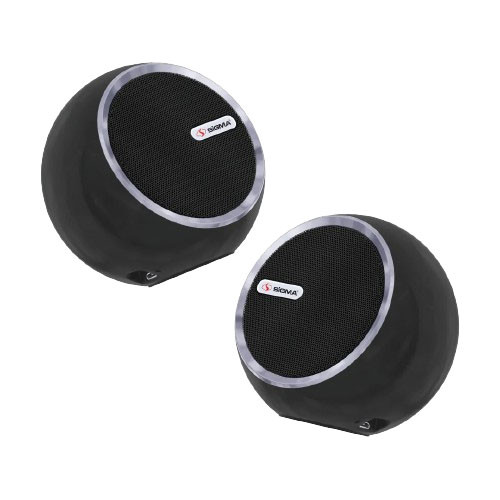 iShopping - Sigma Loudy Portable Speaker Pair - Black (WPS-01)