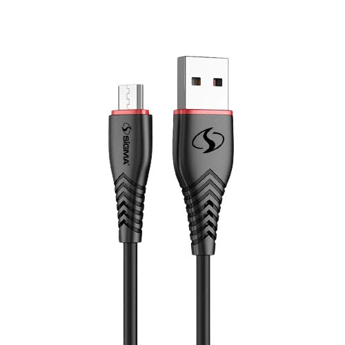 iShopping - Sigma Micro Cable 2.4A Auto Disconnect - C4 Black