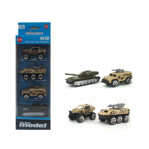 Planet X Army Vehicles Die Cast Cars Set - 4 Pcs (PX-10464)