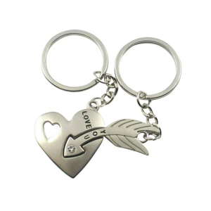 Afreeto Couple I love You Letter Keychain