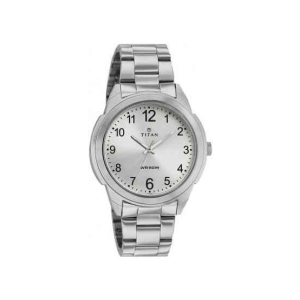 Titan Stainless Steel Analog Men's Watch - Silver (1585SM04)
