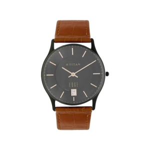 Titan Edge Men's Leather Watch - Brown (1683NL01)