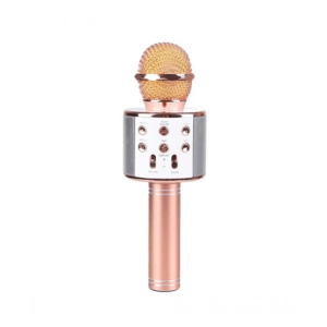 ApkaStore Wireless Bluetooth Karaoke Microphone Mic Speaker Gold