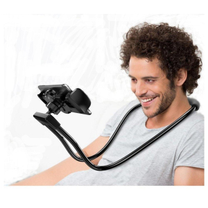 Ferozi Traders Lazy Bendable Flexible Hang Neck Phone Holder - Yellow