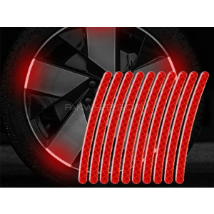 Muzamil Store Rim Strips Luminous For Car Red 20 Pcs 