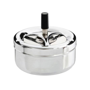 Premier Home Chrome Effect Large Spinning Ashtray (305202)