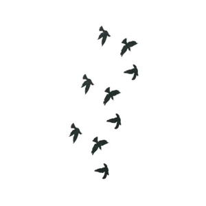 Ferozi Traders Fly Birds Tattoo Sticker