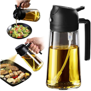 Genshirt 2 in 1 Glass Oil Spray Bottle and Pourer