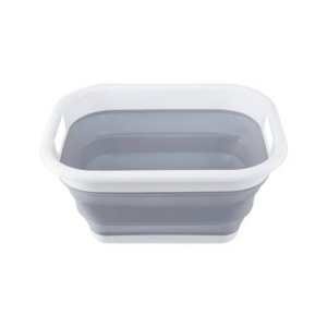Premier Home Collapsible Laundry Basket Grey/White (805991)