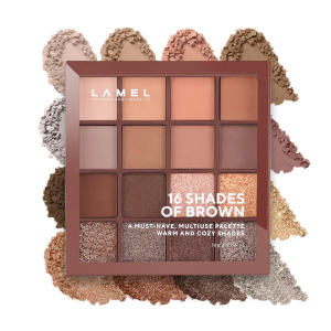 Lamel 16 Shades Of Brown Eyeshadow Palette -  16-3