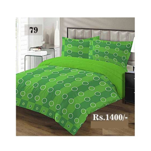 AAM Printed Double Bed Sheet With 2 Pillowcase (1533-79)