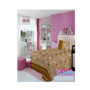 AAM Printed Single Bed Sheet With 1 Pillowcase (SD-02)