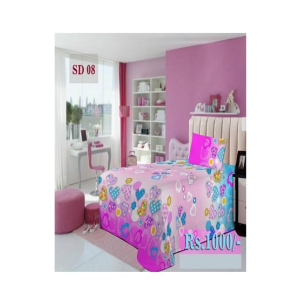 AAM Printed Single Bed Sheet With 1 Pillowcase (SD-08)