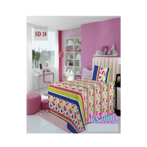 AAM Printed Single Bed Sheet With 1 Pillowcase (SD-10)