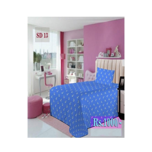 AAM Printed Single Bed Sheet With 1 Pillowcase (SD-13)