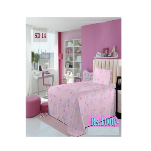 AAM Printed Single Bed Sheet With 1 Pillowcase (SD-14)